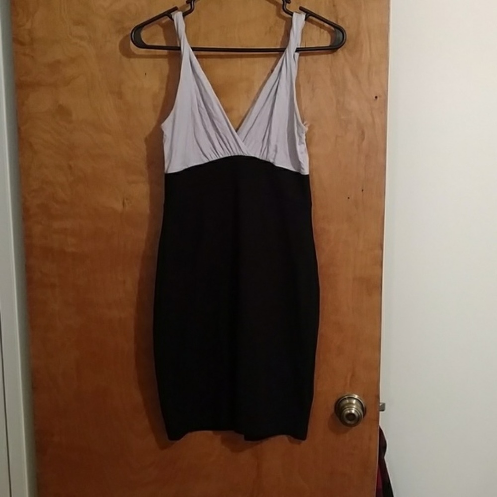 Soprano Body Con gray black mini dress